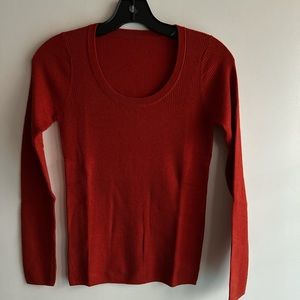 long sleeve knit top- stretchy - fits like size S